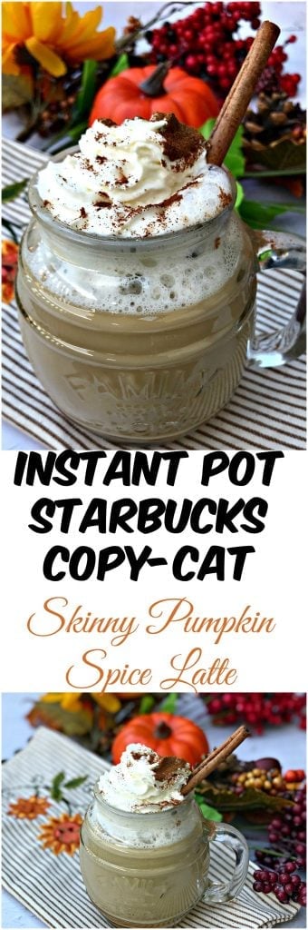 instant pot starbucks copy cat skinny pumpkin spice latte