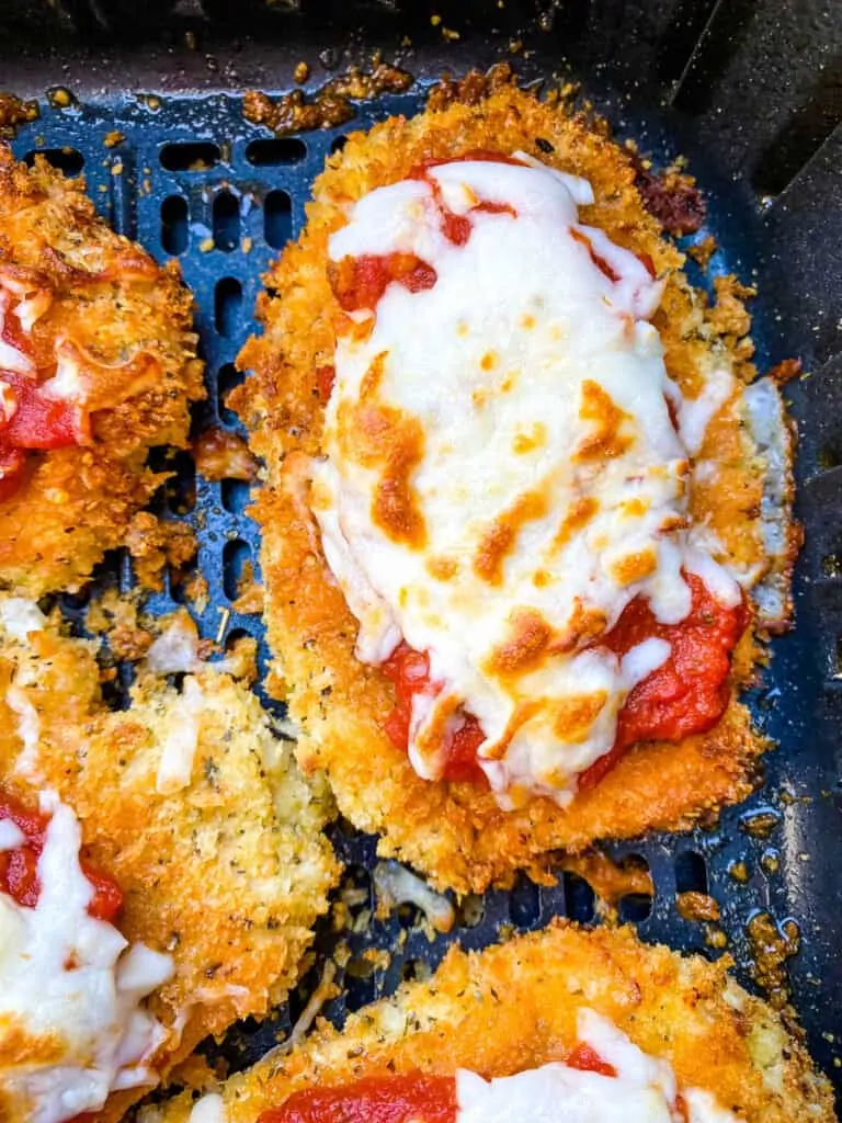 chicken parmesan in an air fryer