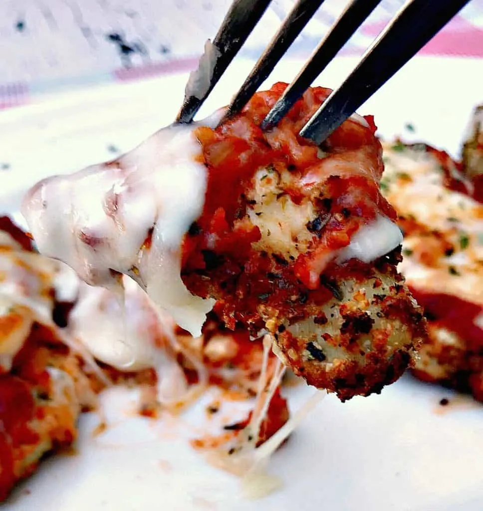 Air Fryer Panko Breaded Chicken Parmesan with Marinara Sauce