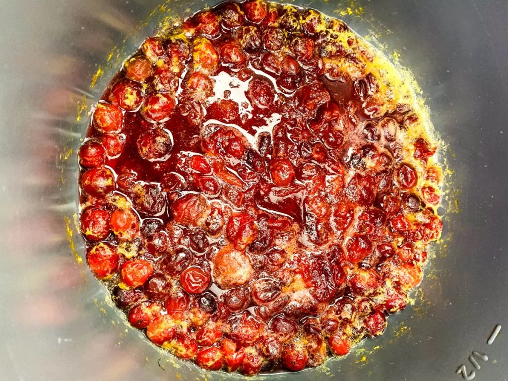 cranberry sauce in an Instant Pot