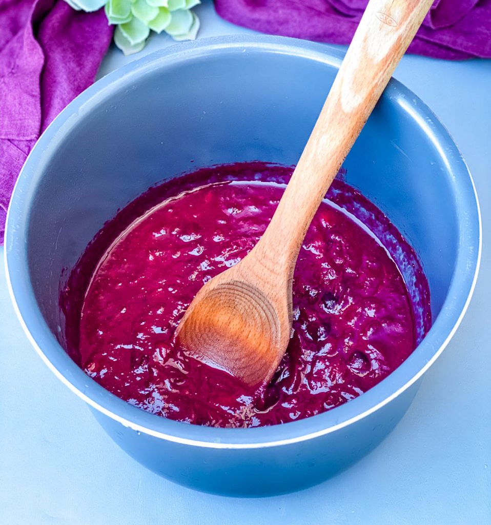 cranberry sauce in an Instant Pot