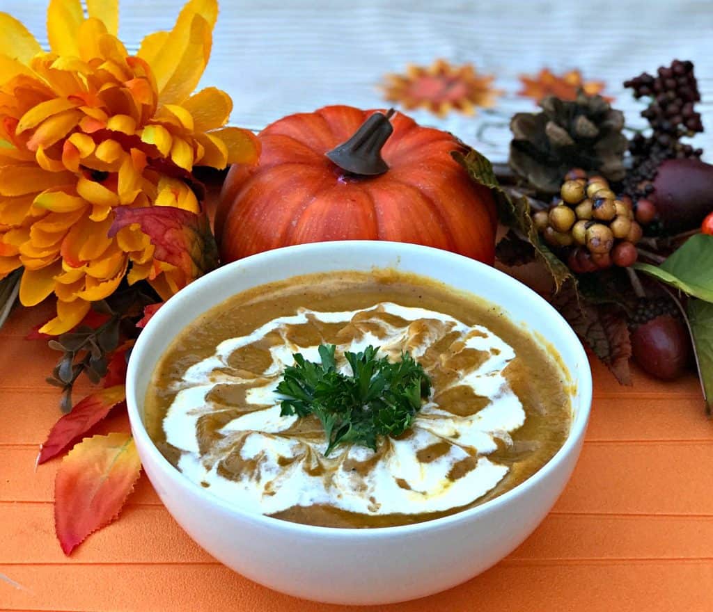 Instant Pot Pumpkin Spice and Sweet Potato Soup