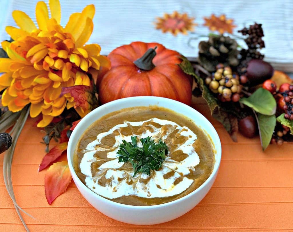 Instant Pot Pumpkin Spice and Sweet Potato Soup