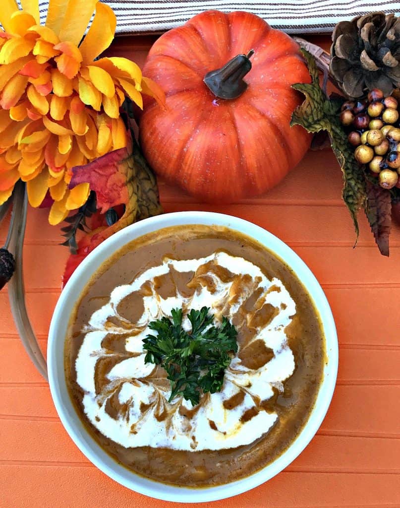 Instant Pot Pumpkin Spice and Sweet Potato Soup