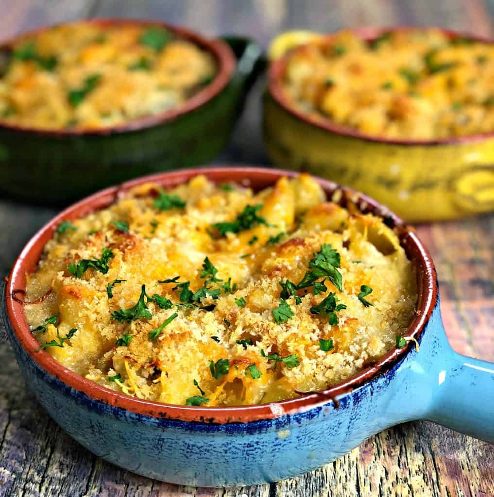 Baked Macaroni and Cheese with Caramelized Onions and Mushrooms