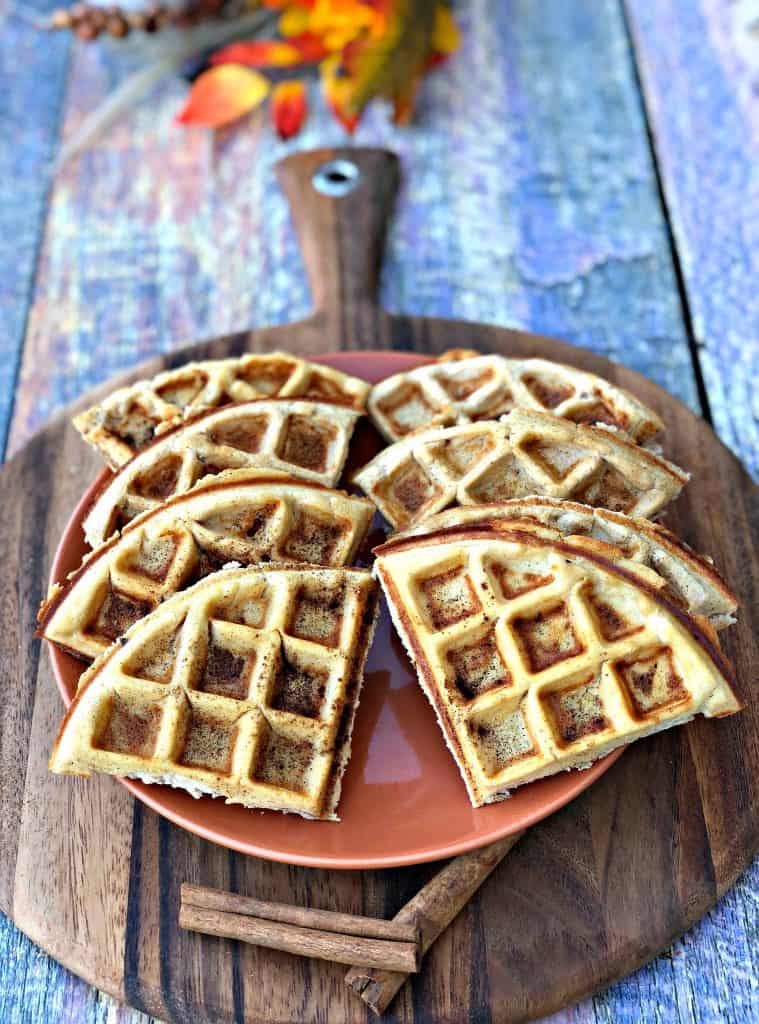 Easy Low-Carb Gluten-Free Cinnamon Roll Protein Waffles