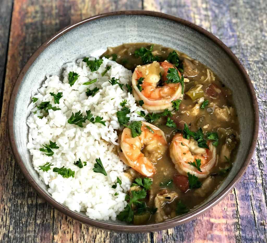 Instant Pot Louisiana Seafood, Chicken, and Sausage Gumbo