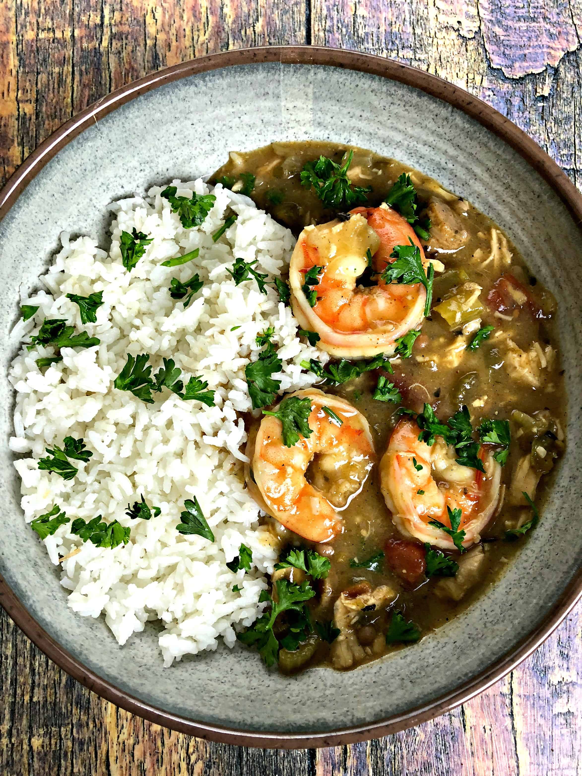 Instant Pot Louisiana Seafood, Chicken, and Sausage Gumbo