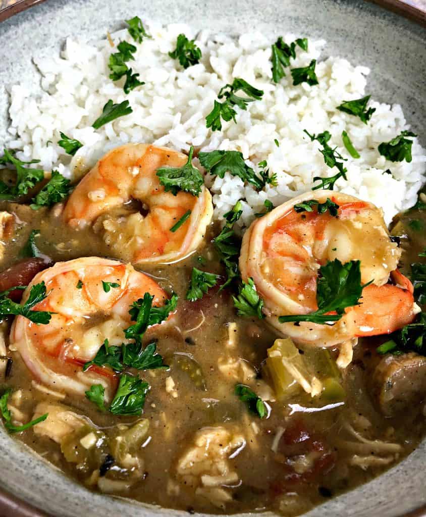 Instant Pot Louisiana Seafood, Chicken, and Sausage Gumbo