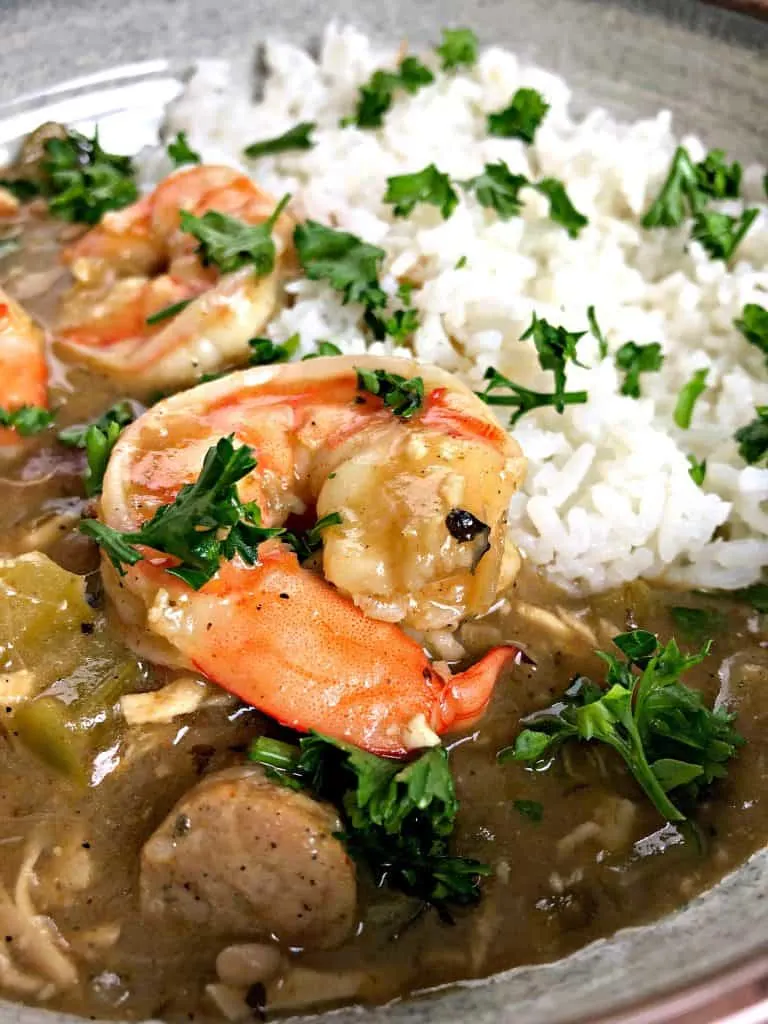Instant Pot Louisiana Seafood, Chicken, and Sausage Gumbo
