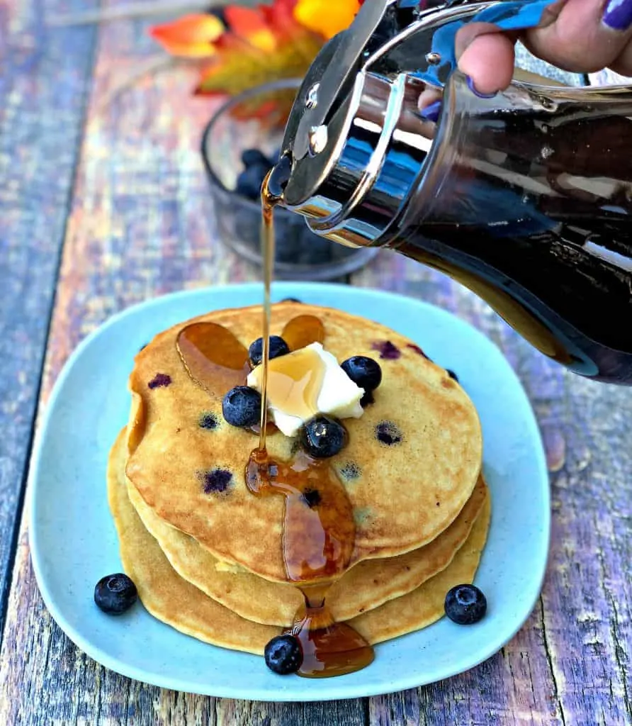 paleo gluten-free grain free blueberry pancakes