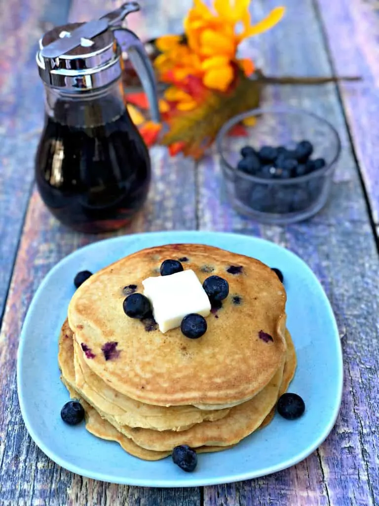 paleo gluten-free grain free blueberry pancakes