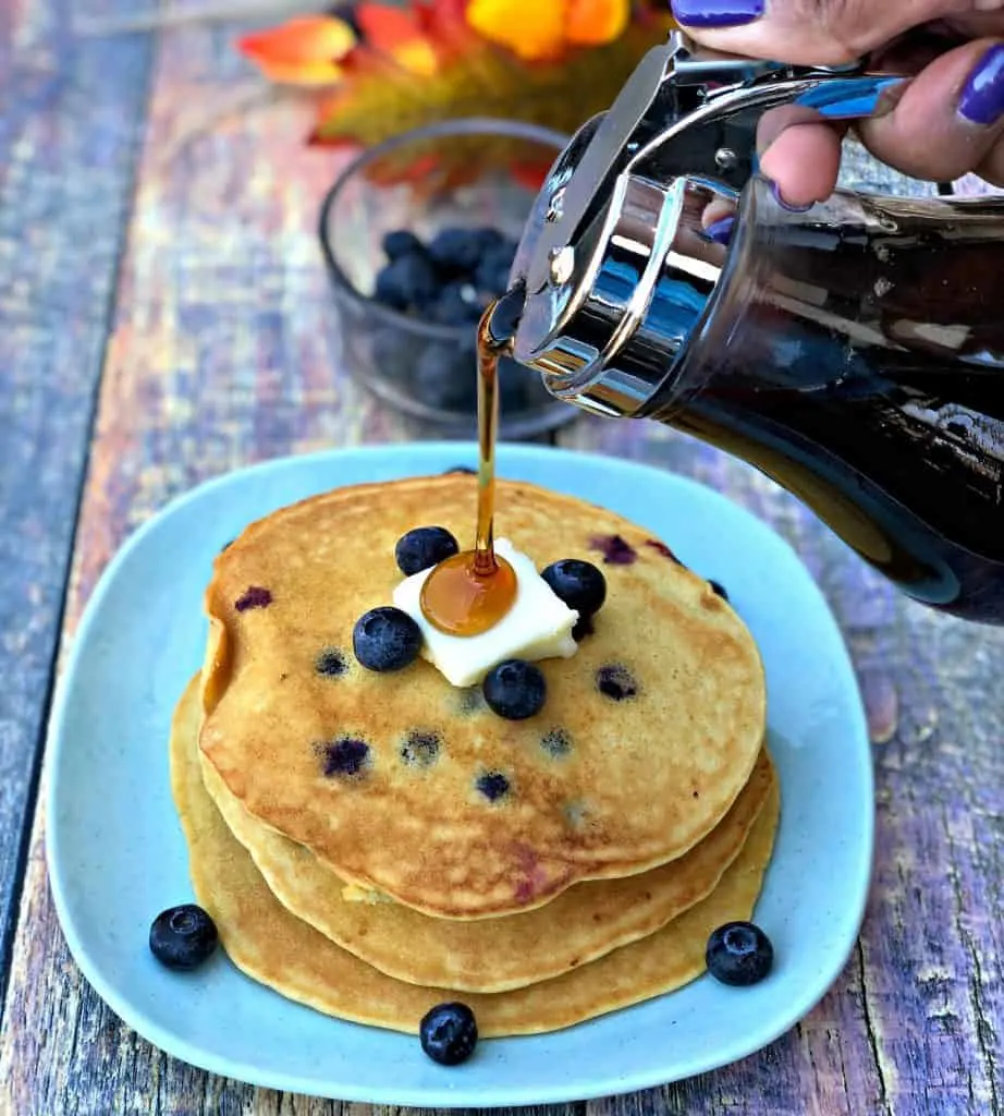 paleo gluten-free grain free blueberry pancakes