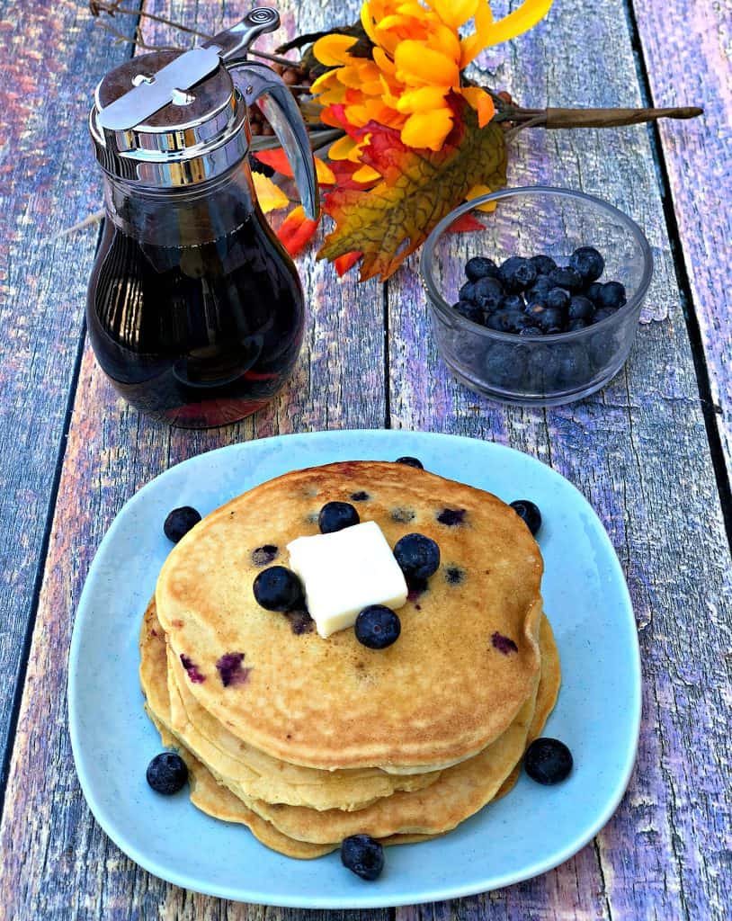 paleo gluten-free grain free blueberry pancakes