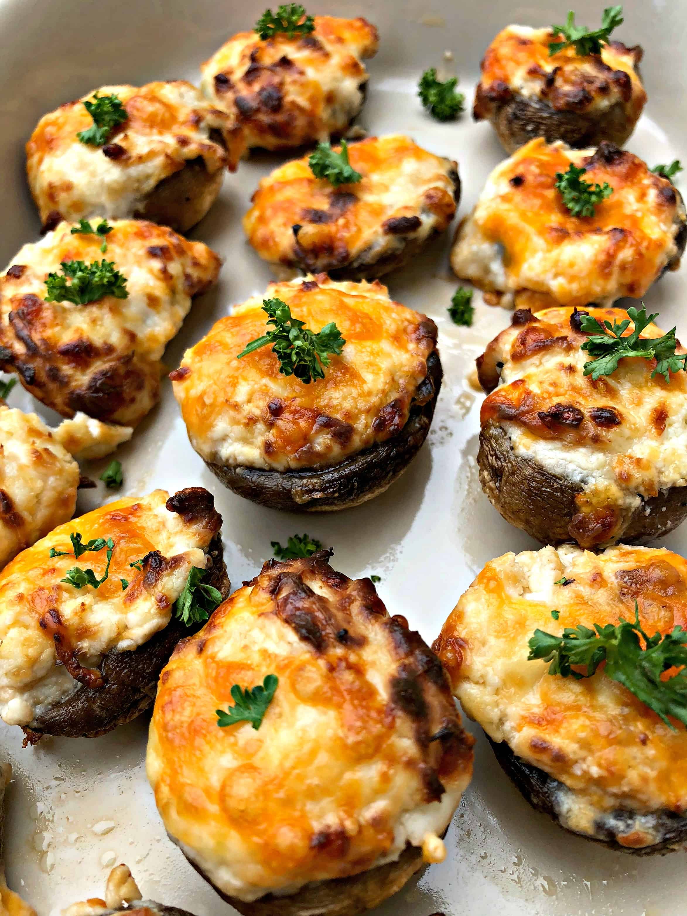 Air Fryer Cheese Stuffed Mushrooms