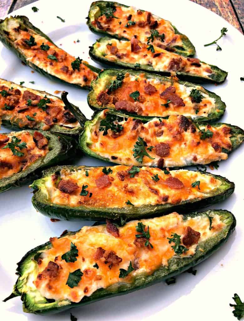 cooked jalapeno popper on a white plate