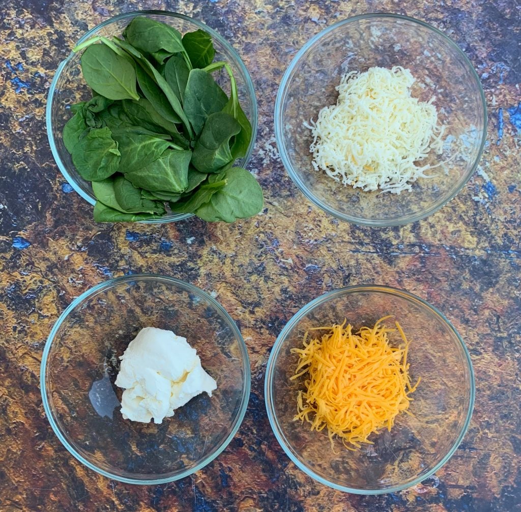 ingredients for keto low carb stuffed chicken breasts