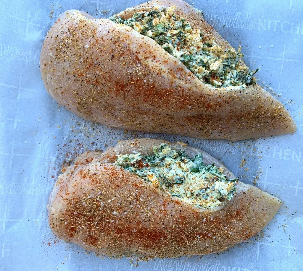 raw keto low carb stuffed chicken breasts
