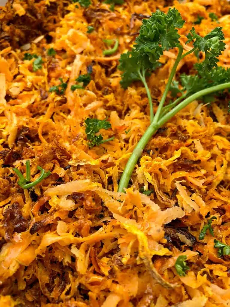 sweet potato hash browns with parsley