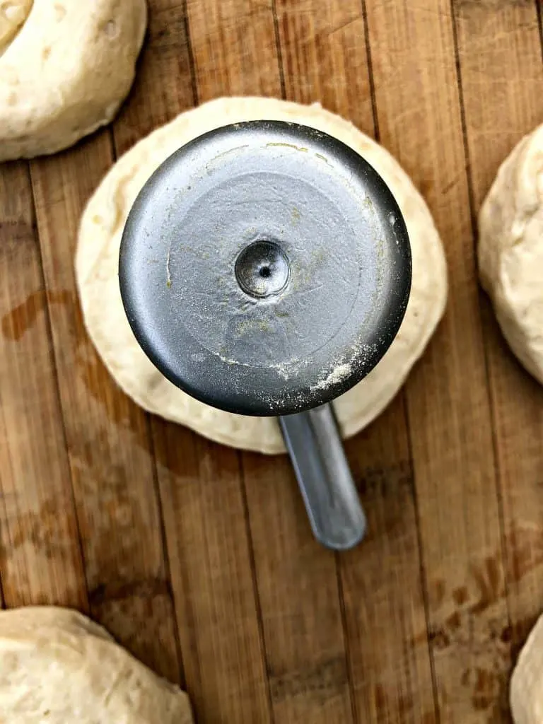 biscuit on a cutting board