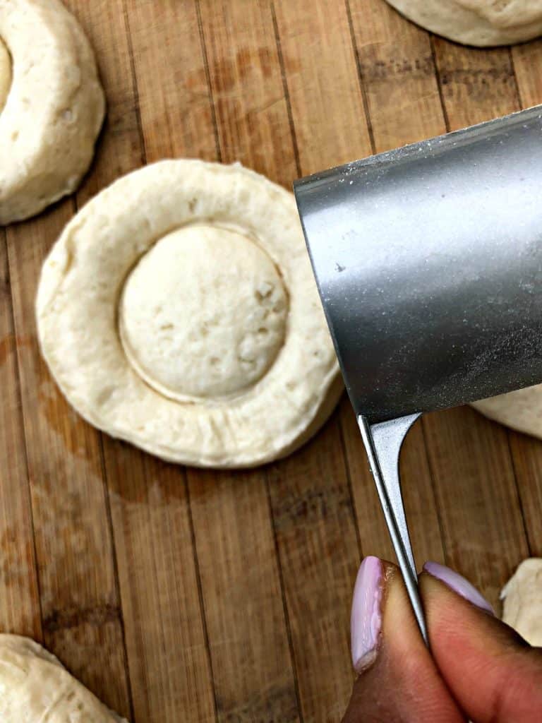 biscuit on a cutting board