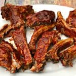 instant pot baby back ribs on a white plate