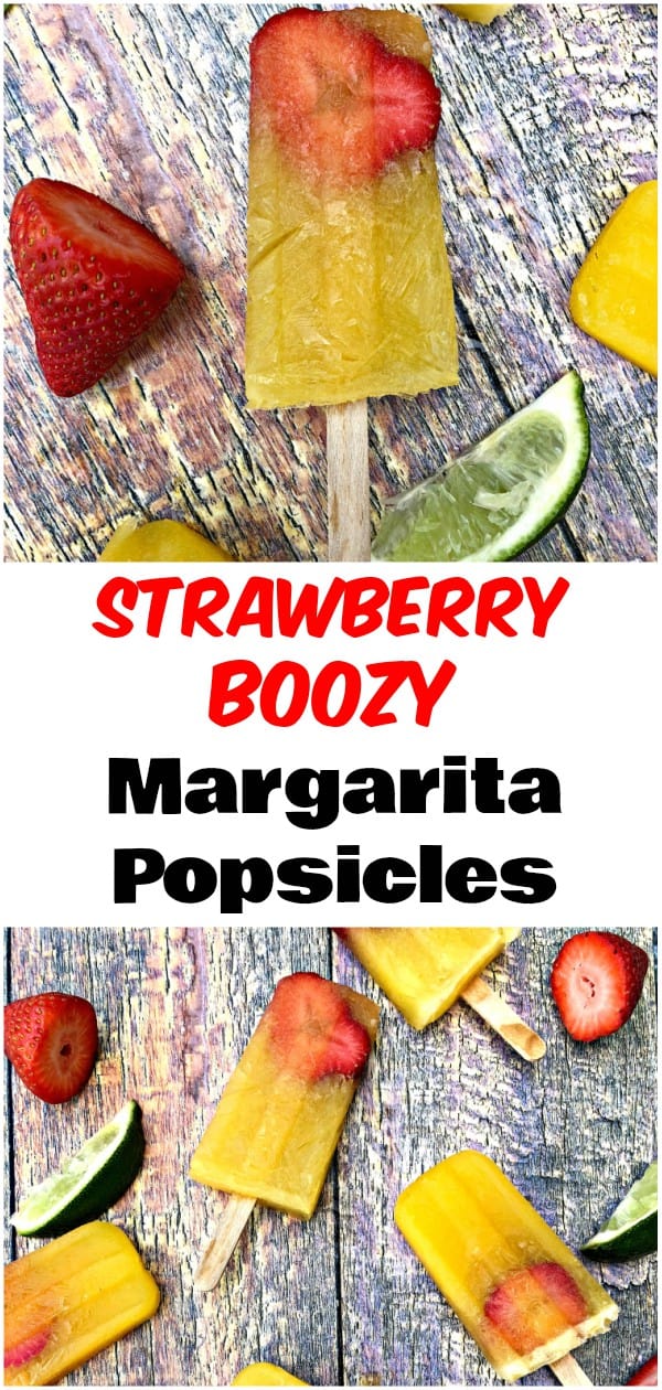 Frozen Strawberry Margarita Alcoholic Popsicles are the perfect recipe for Cinco de Mayo, Taco Tuesday, and summer! These ice pops are so simple to make, you will only need 3 ingredients! You can replace your frozen cocktail with something that will make summer cookouts, parties, and events so much more fun! #Margaritas #Popsicles #FrozenMargaritas #Tequila
