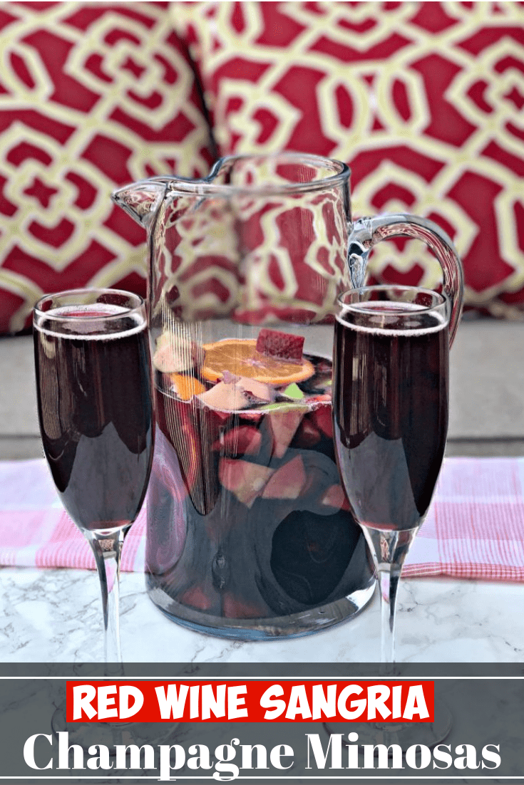 Red Wine Sangria Champagne Mimosas are the perfect cocktails for Cinco de Mayo, holidays, parties, and events. This recipe also includes instructions on how to make sangria. Perfect for Thanksgiving, Christmas, New Years. #StaySnatched #HolidayCocktails #ChristmasCocktails #Sangria #Mimosas #Cocktails #FunCocktails #Mimosas #wine