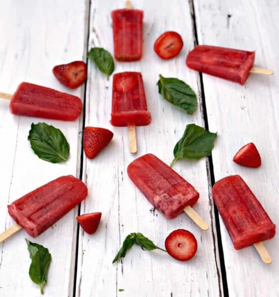 rose popsicles rose' wine popsicles with basil and strawberries