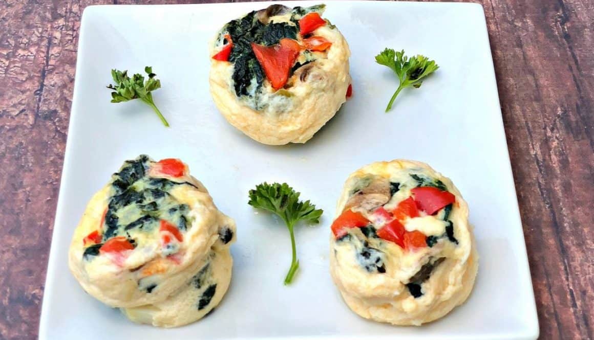 Keto LowCarb Egg White Omelet Vegetable Bites