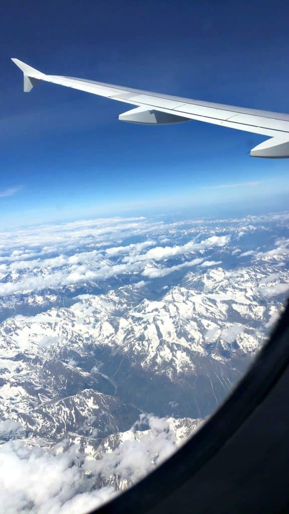 airplane views of the alps