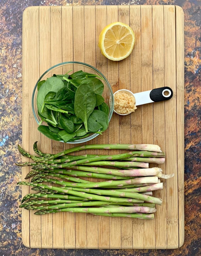 fresh vegetables and lemon for instant pot risotto