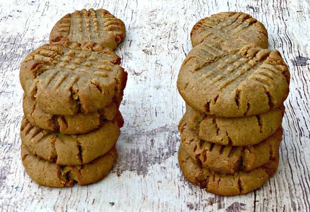 keto peanut butter cookies on a flat surface