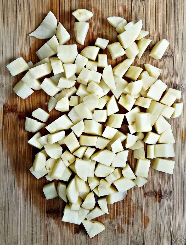 potatoes sliced into 1 1/2 inch chunks