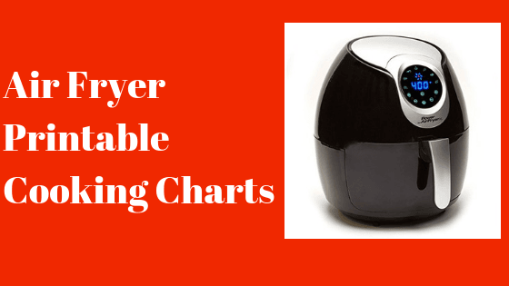 Chefman Air Fryer Cooking Chart