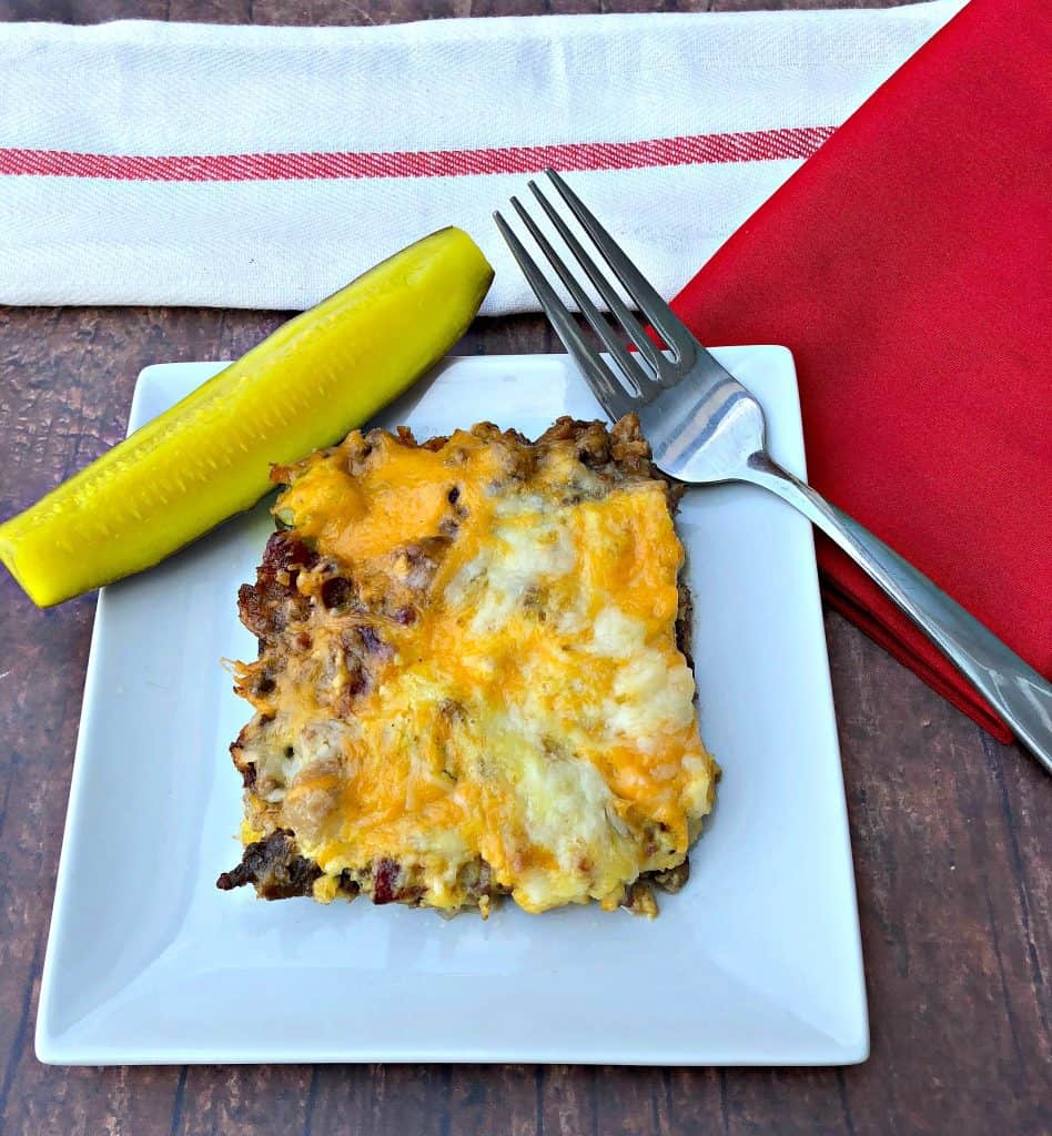 Easy Keto Low-Carb Bacon Cheeseburger Casserole with VIDEO