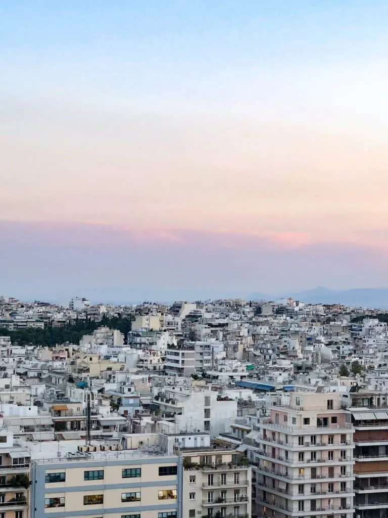 view of athens from rooftop