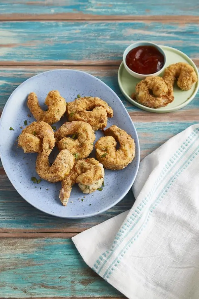 air fryer cilantro lime fried shrimp