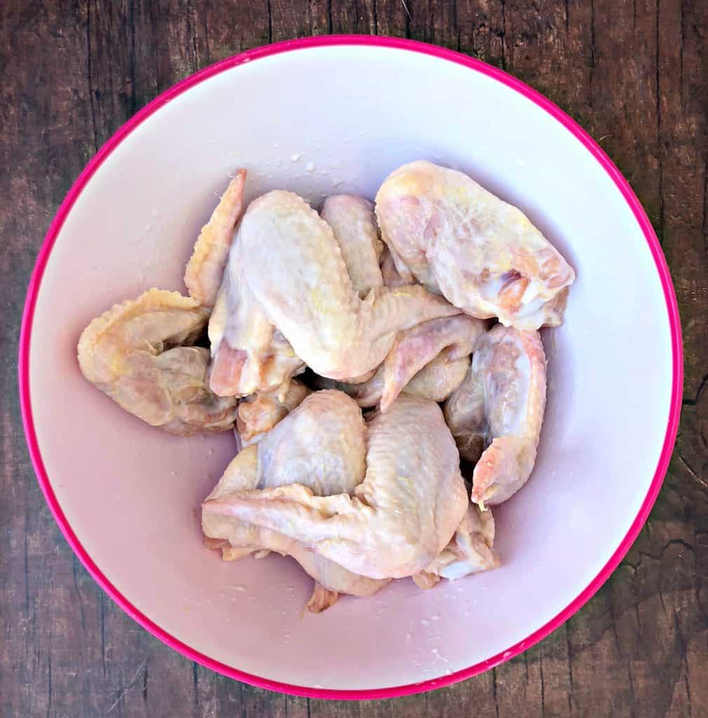 raw chicken wings with buttermilk