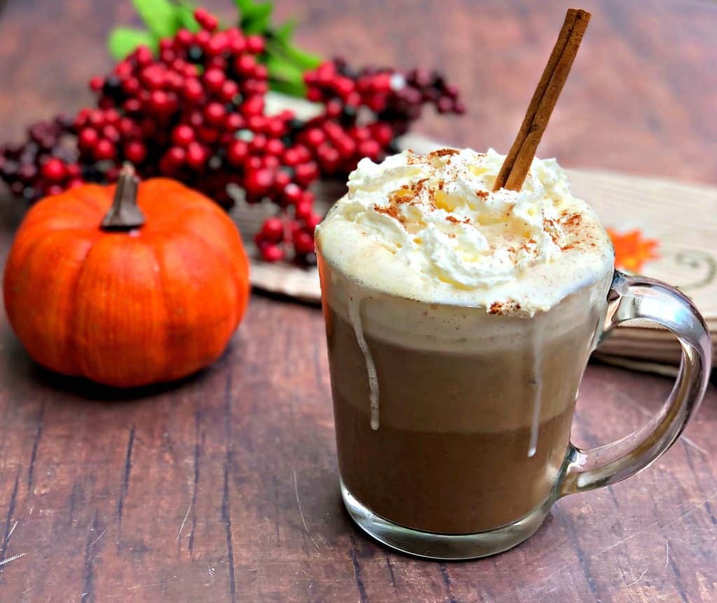 keto pumpkin spiced latte with whipped cream