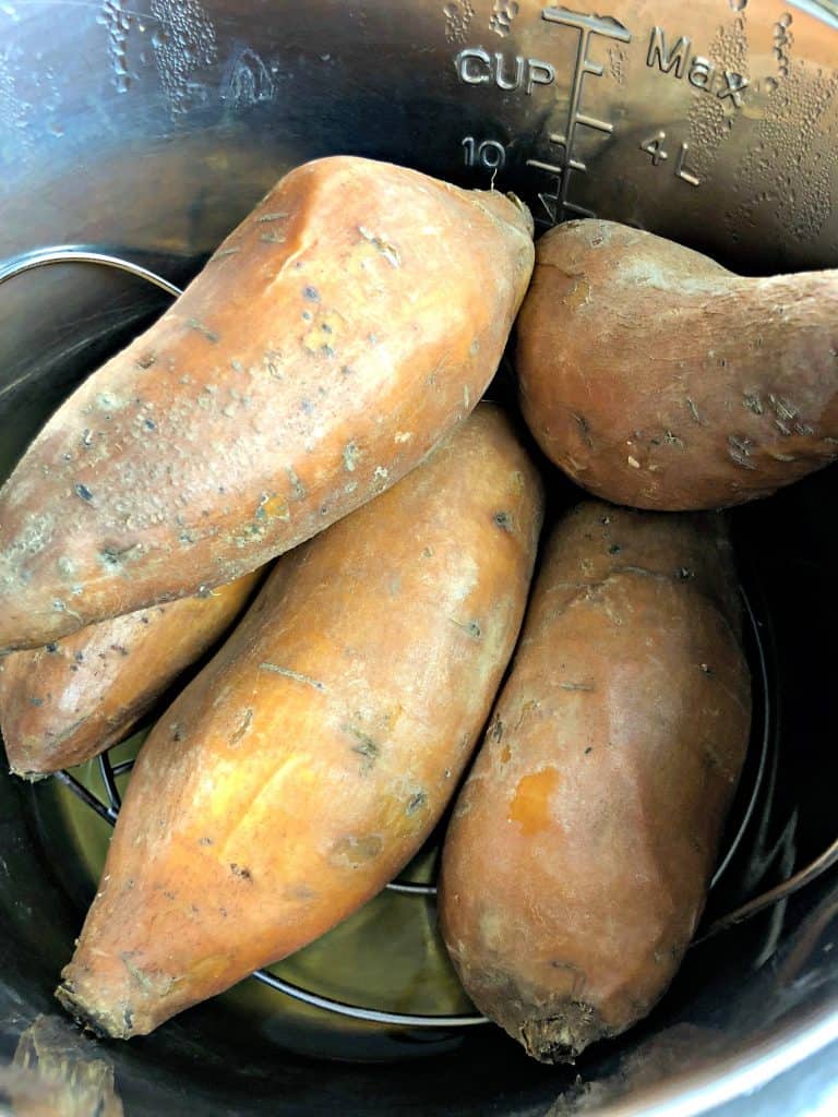 cooked sweet potatoes in instant pot