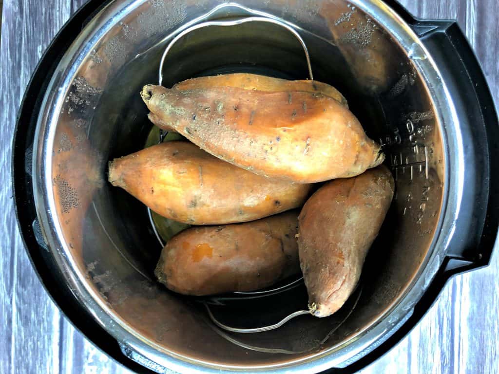 cooked sweet potatoes in instant pot
