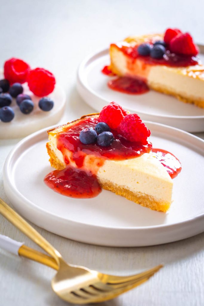 keto cheesecake low carb and sugar free on a white plate