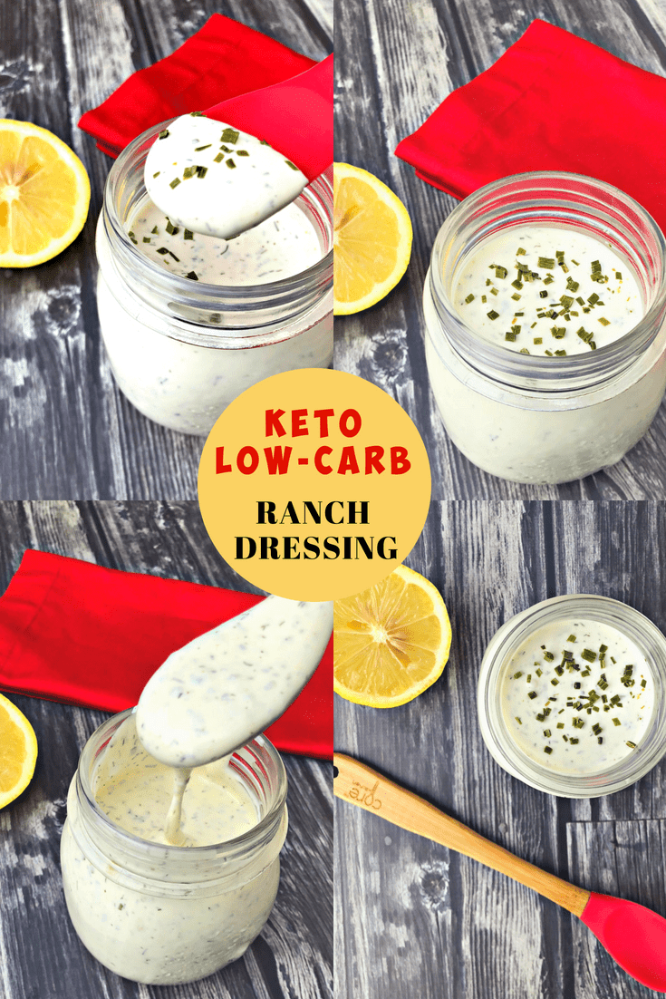 Easy Keto Low-Carb Homemade Ranch Salad Dressing