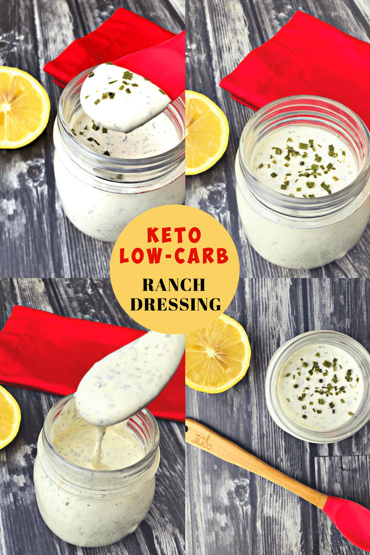 Easy Keto LowCarb Homemade Ranch Salad Dressing