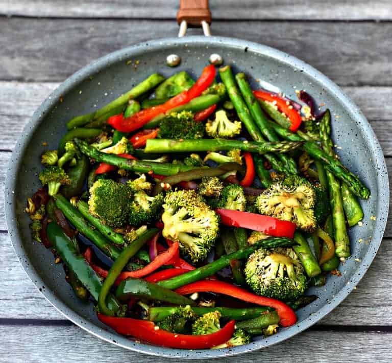 Low Calorie Stir Fry Vegetables Recipe Low-Carb Ginger Garlic Vegetable Stir Fry