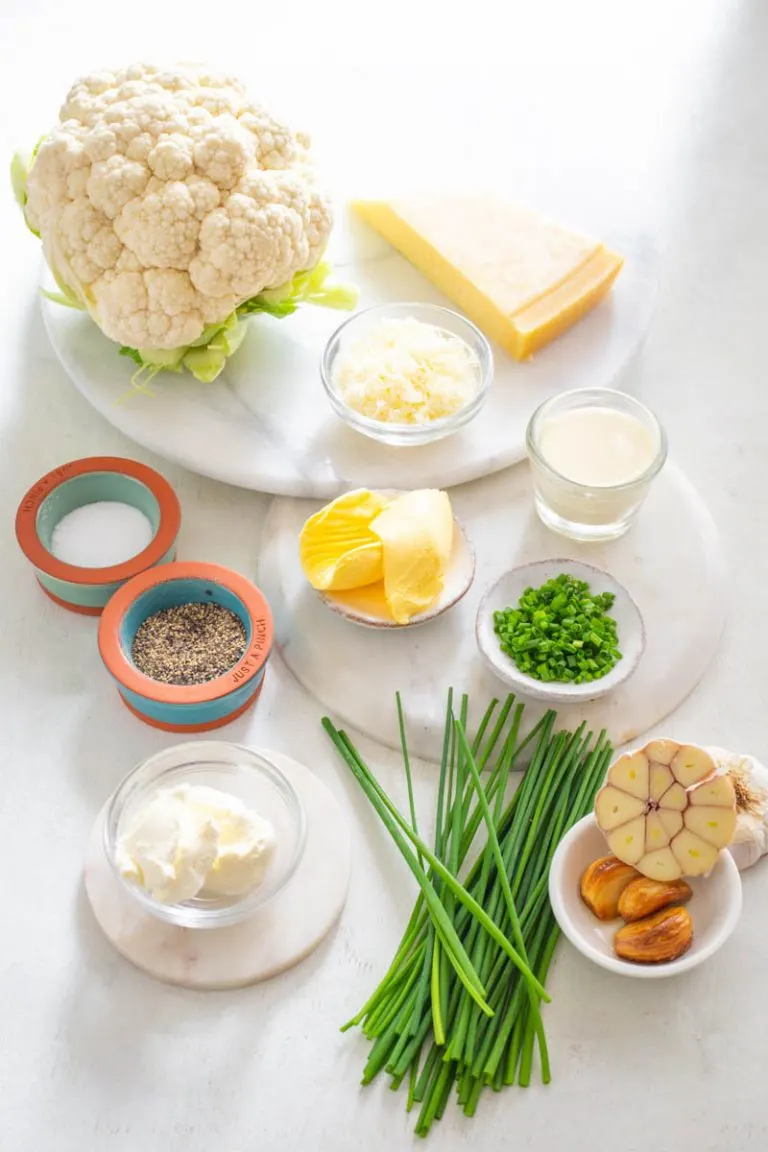 ingredients for keto cauliflower mashed potatoes