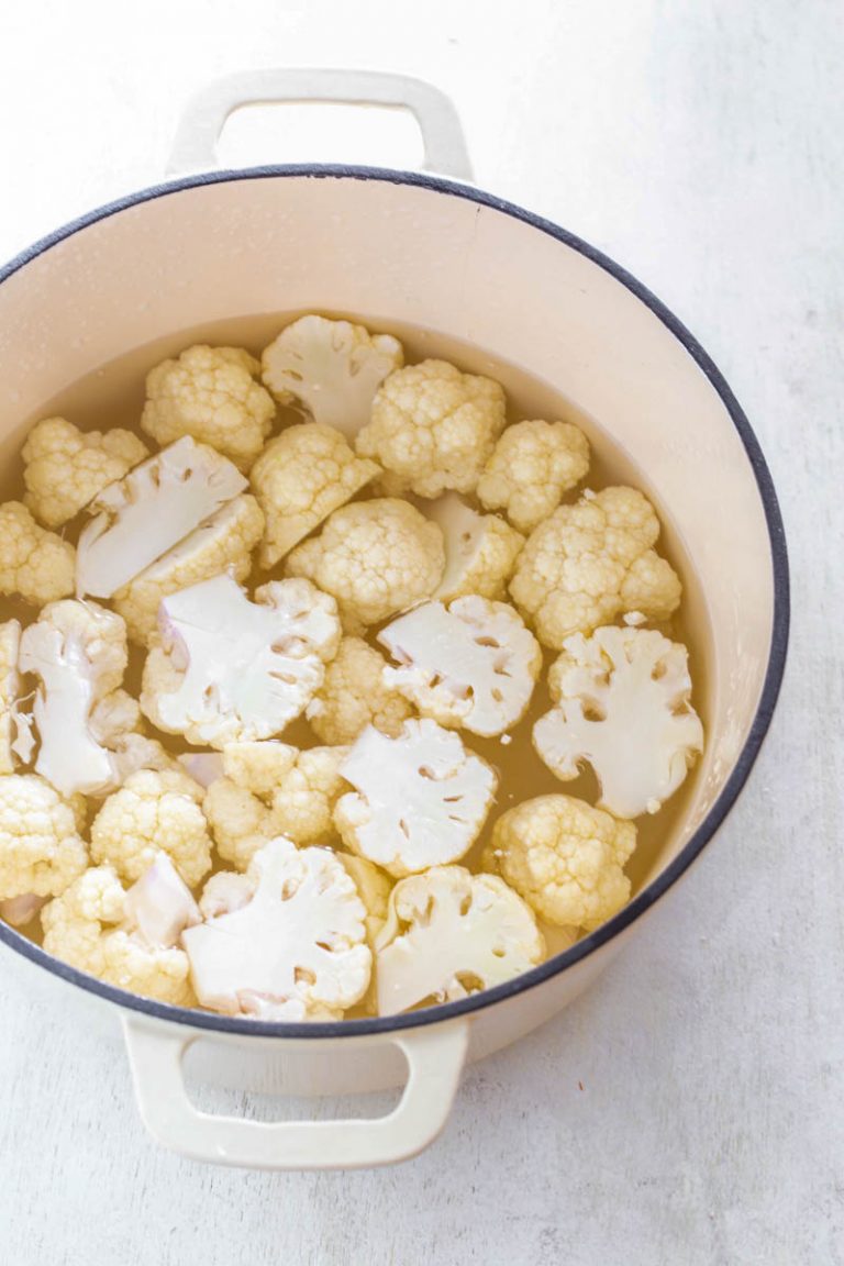 steamed cauliflower