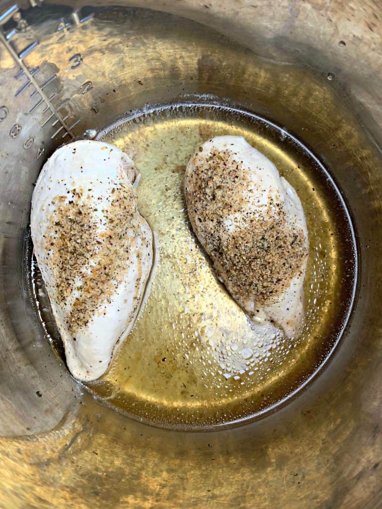 cooked chicken breasts in Instant Pot