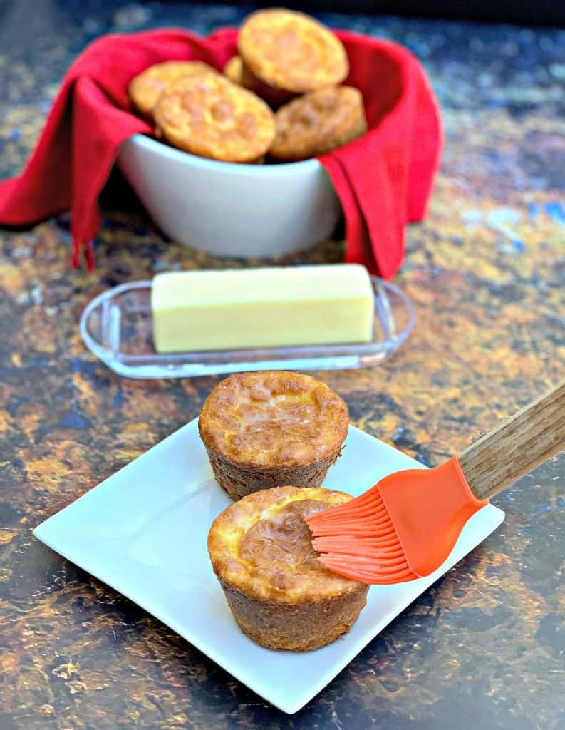 keto biscuits in a white bowl